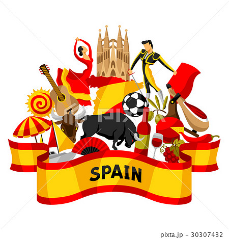 Spain Background Design Spanish Traditionalのイラスト素材
