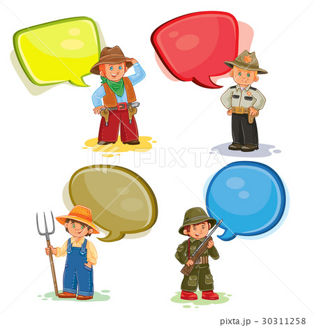 Set vector icons of small children different 30311258