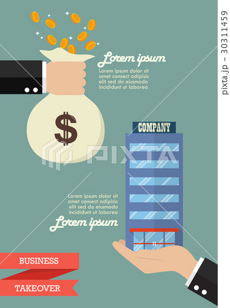 Businessman takeover company business infographic Businessman takeover company business infographic 30311459