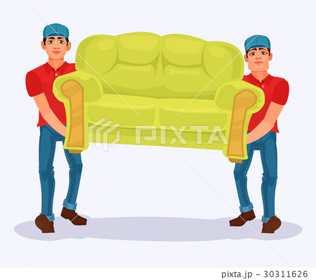 Two men carries a sofa 30311626