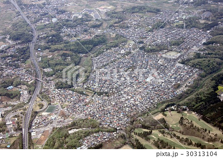 千葉市大宮台の住宅街と千葉東金道路の大宮周辺を上空から見る 千葉市大宮台の住宅街と千葉東金道路の大宮周辺を上空から見る 30313104