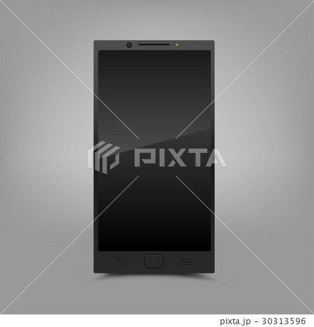 Black smartphone gray background 30313596