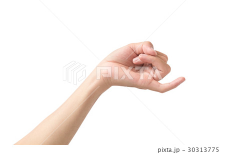Hand making pinkie promise sign with little finger 30313775