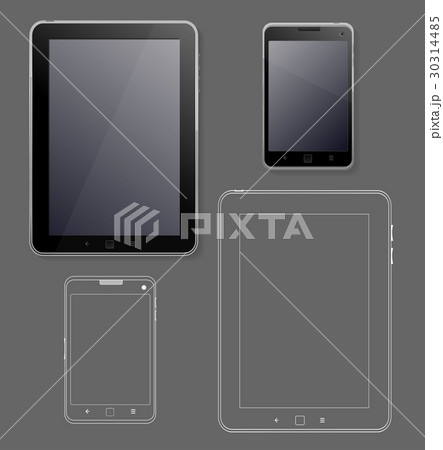 Black Tabet and Phone Ui Web Design Template 30314485