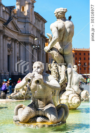 Fontana del Moro at the Piazza Navona in Rome 30316977
