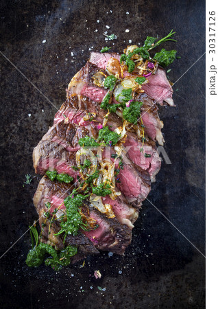 Sliced Dry Aged Rib-Eye Double Steak 30317126