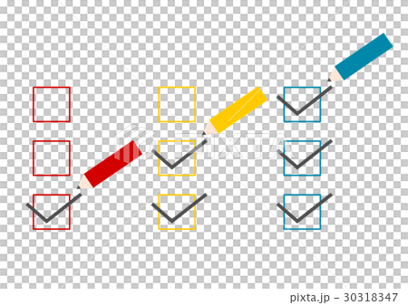 鉛筆 チェックリスト イラスト 鉛筆 チェックリスト イラスト 30318347