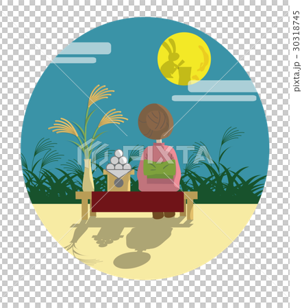 十五夜と女性 十五夜と女性 30318745