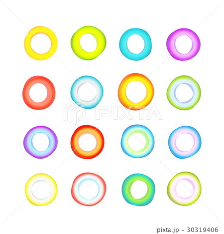 Different color circle abstract forms vector set 30319406
