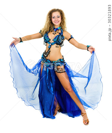 Belly dancer isolated on a white background Belly dancer isolated on a white background 30321893