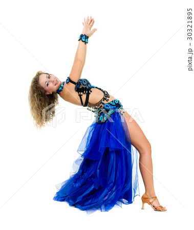 Belly dancer isolated on a white background 30321895