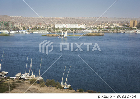 Feluccas sailing on the Nile near Aswan, Egypt 30322754