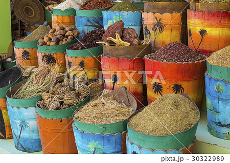 Traditional spices bazaar with herbs and spices Traditional spices bazaar with herbs and spices 30322989