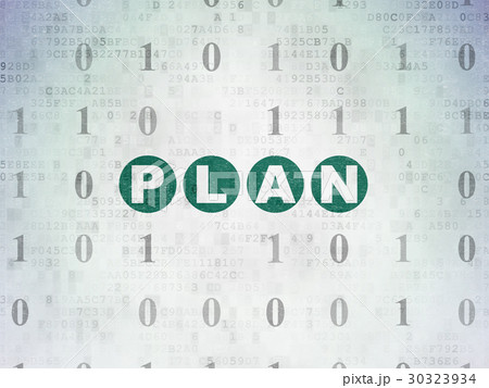Business concept: Plan on Digital Data Paper 30323934