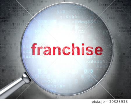 Finance concept: Franchise with optical glass 30323938