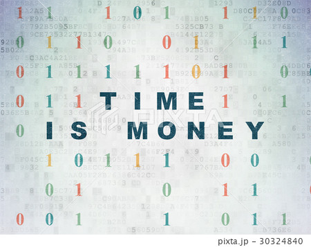 Business concept: Time Is money on Digital Data Business concept: Time Is money on Digital Data 30324840
