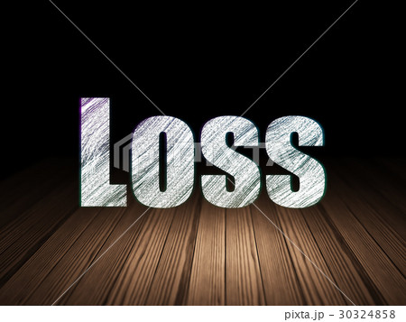 Finance concept: Loss in grunge dark room Finance concept: Loss in grunge dark room 30324858