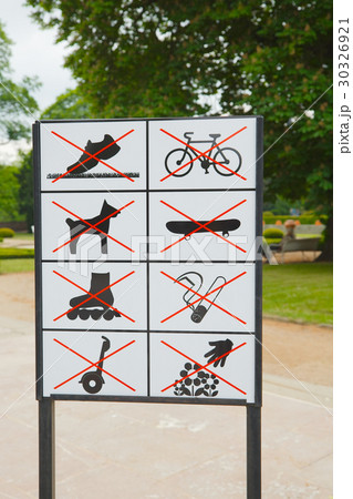 Signboard with rules Signboard with rules 30326921