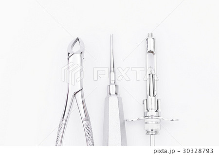 Dental tools and equipment on white background 30328793