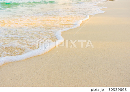 Beautiful tropical Maldives island with white sandy beach and sea . 30329068