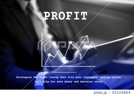 Business line graph upward arrow report 30329864