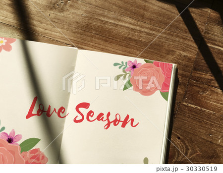 Love Fondness Flower Boarder Card Concept 30330519
