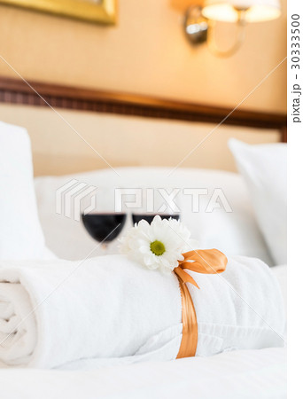 White towel in luxury boutique hotel White towel in luxury boutique hotel 30333500