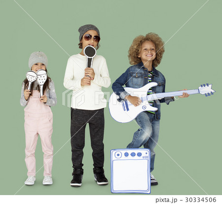 Children Smiling Happiness Music Band Mockup Children Smiling Happiness Music Band Mockup 30334506