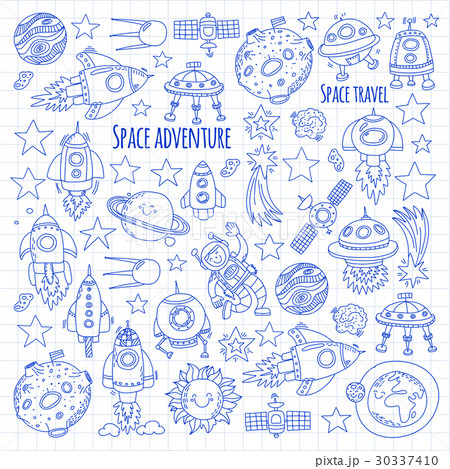 Space, satellite, moon, stars, spacecraft, space 30337410
