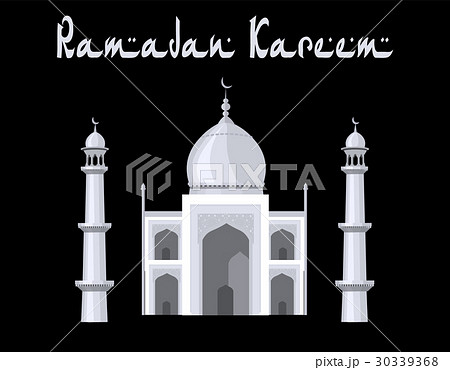 The mosque is painted in the style of the Taj The mosque is painted in the style of the Taj 30339368