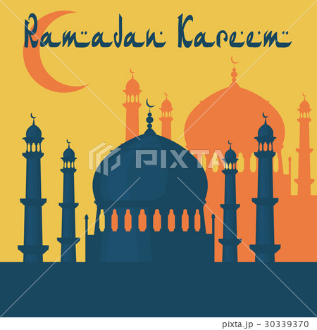 Ramadan Kareem. The mosque is painted in the style Ramadan Kareem. The mosque is painted in the style 30339370