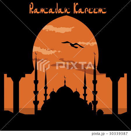 Ramadan Kareem. View from the arch on the blue Ramadan Kareem. View from the arch on the blue 30339387