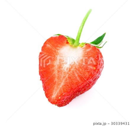 Half of strawberry isolated on white background Half of strawberry isolated on white background 30339431
