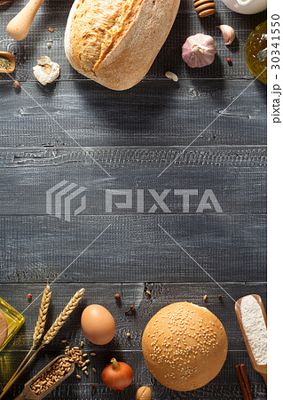 bread and bakery products on wood bread and bakery products on wood 30341550