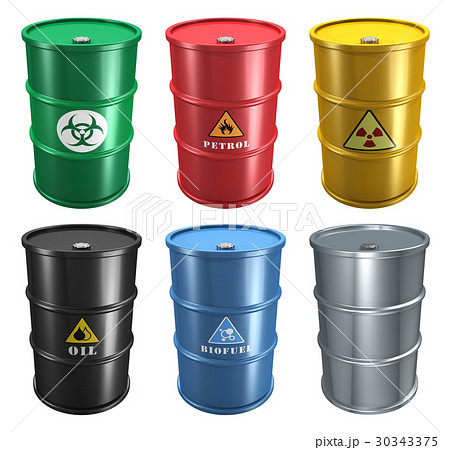 Set of metal barrels 30343375