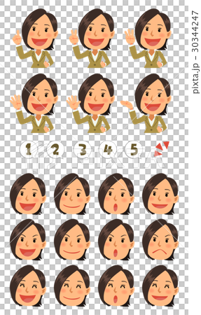 指で数字を表す女性 30344247