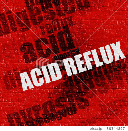 Modern medical concept: Acid Reflux on Red Brick 30344897