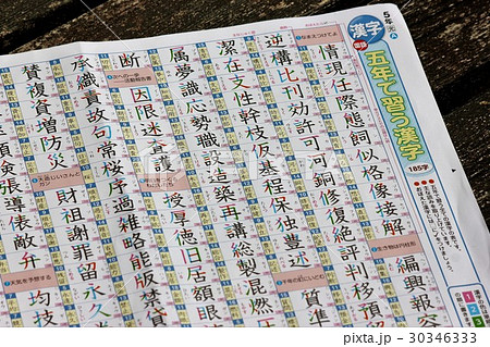 5年生で習う漢字の写真素材