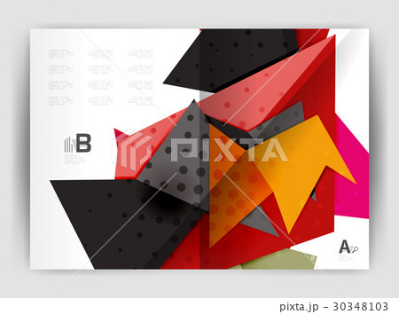 Triangle business print template 30348103