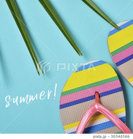 colorful flip-flops and word summer colorful flip-flops and word summer 30348566