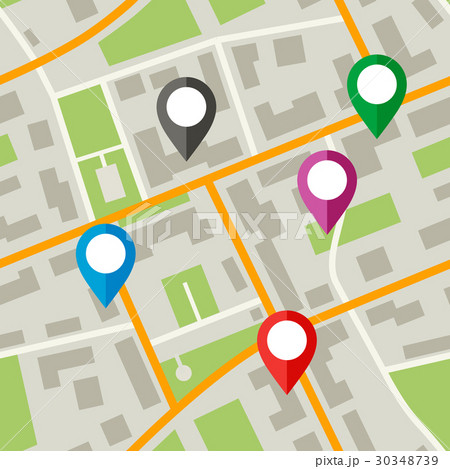 Map with pins Map with pins 30348739