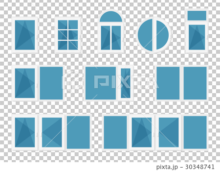 Windows with white frames Windows with white frames 30348741