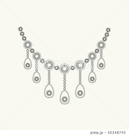 Necklace line drawing 30348745