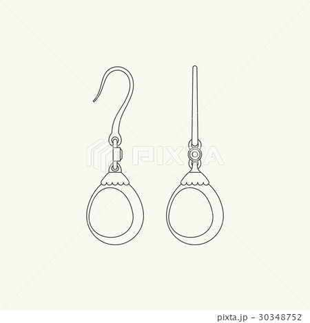 Earrings line drawing Earrings line drawing 30348752