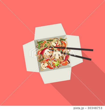 Chinese noodles in box. 30348753