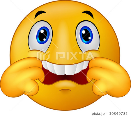 Emoticon smiley making a teasing face 30349785