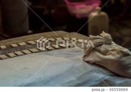 Chinese donut bread stick, with tea and coffee Chinese donut bread stick, with tea and coffee 30350069