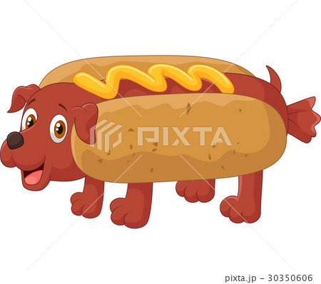 Hot Dog Cartoon Character 30350606