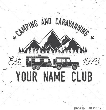 Camper and caravaning club. Vector illustration. Camper and caravaning club. Vector illustration. 30351579