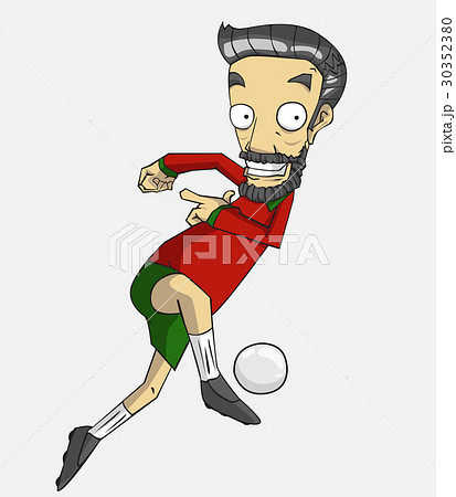soccer player action kick the ball. - Stock Illustration [30352380] - PIXTA